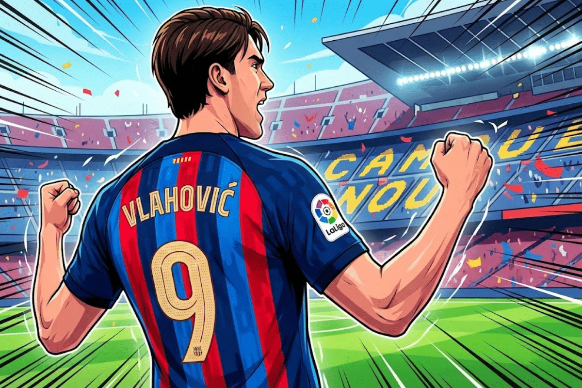 Opsi Cerdas di Tengah Keterbatasan: Barcelona Bidik Dusan Vlahovic sebagai Penerus Lewandowski